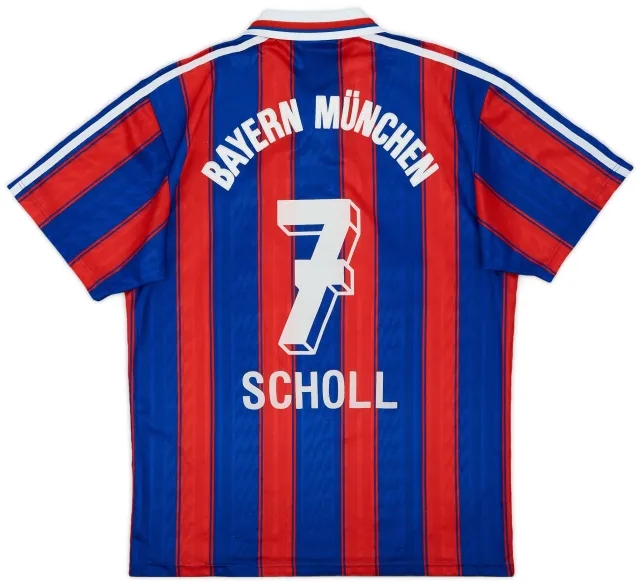 1995-97 Bayern Munich Home Shirt Scholl #7 - 8/10 - (S)