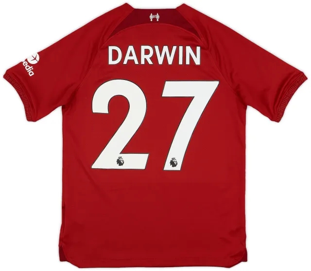 2022-23 Liverpool Home Shirt Darwin #27 - 9/10 - (XL.Boys)