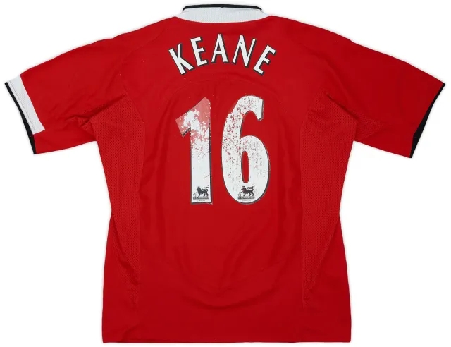 2004-06 Manchester United Home Shirt Keane #16 - 4/10 - (M)