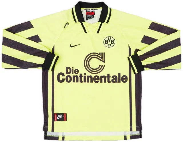 1996-97 Borussia Dortmund Home L/S Shirt - 8/10 - (M)