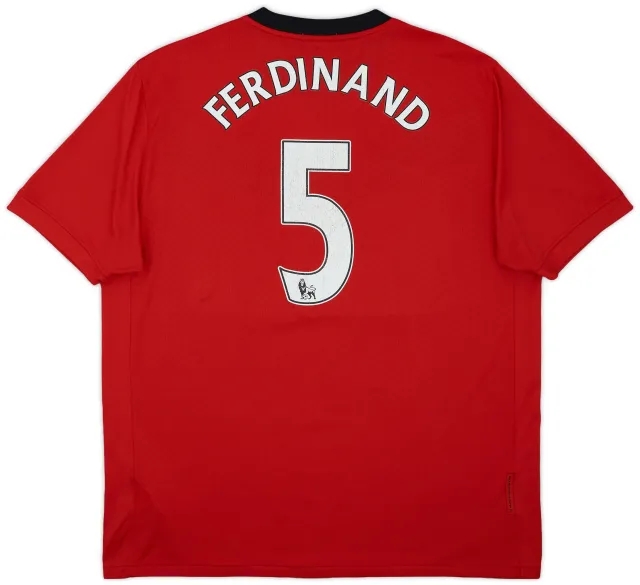 2009-10 Manchester United Home Shirt Ferdinand #5 - 6/10 - (XL)