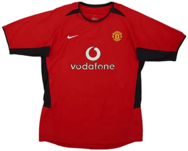 2002-04 Manchester United Home Shirt - 8/10 - (XL.Boys)