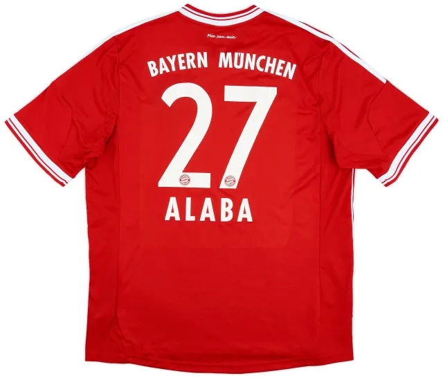2013-14 Bayern Munich Home Shirt Alaba #27 - 7/10 - (XL)
