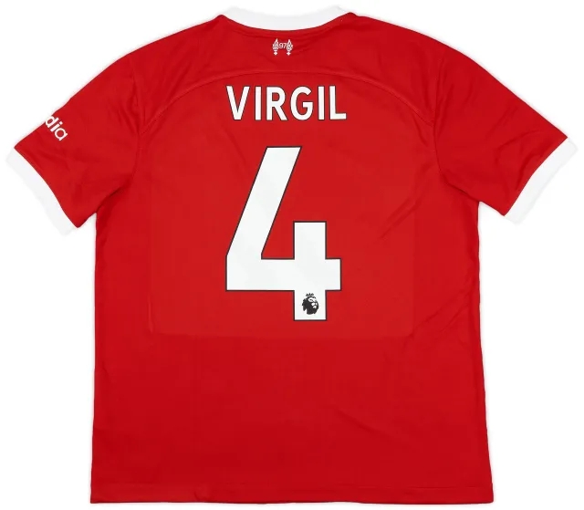 2023-24 Liverpool Home Shirt Virgil #4 (M)