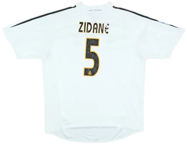 2004-05 Real Madrid Home Shirt Zidane #5 - 5/10 - (XL)