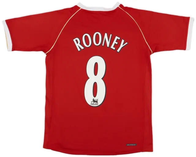 2006-07 Manchester United Home Shirt Rooney #8 - 8/10 - (XL.Boys)