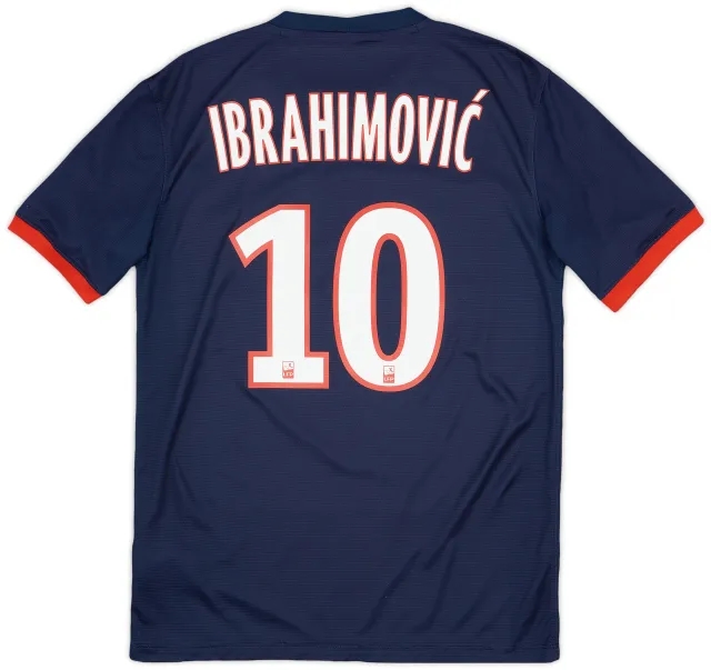 2013-14 Paris Saint-Germain Home Shirt Ibrahimovic #10 - 8/10 - (S)