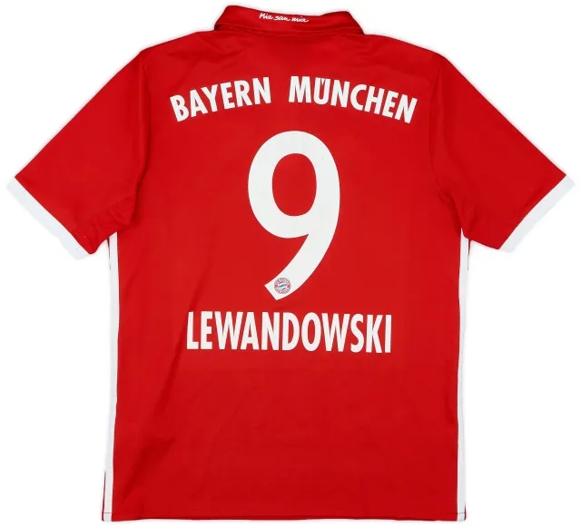 2016-17 Bayern Munich Home Shirt Lewandowski #9 - 7/10 - (XL.Boys)