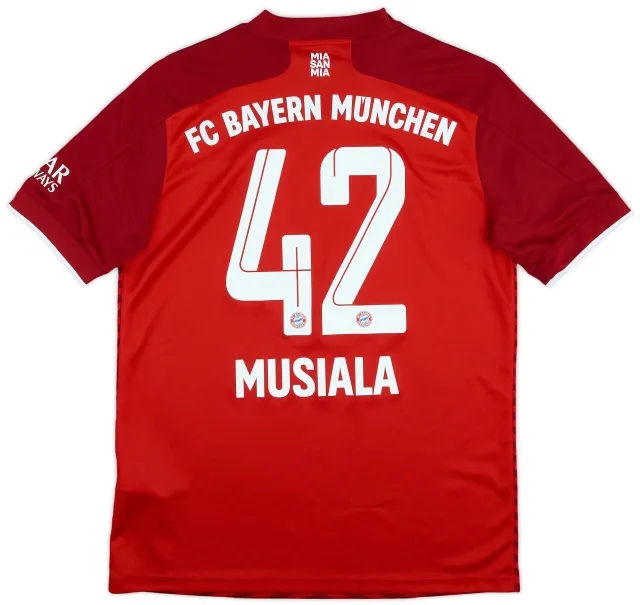 2021-22 Bayern Munich Home Shirt Musiala #42 - 8/10 - (XL.Boys)