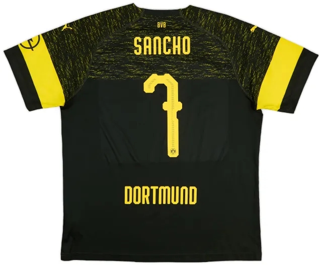 2018-19 Borussia Dortmund Away Shirt Sancho #7 - 9/10 - (XXL)