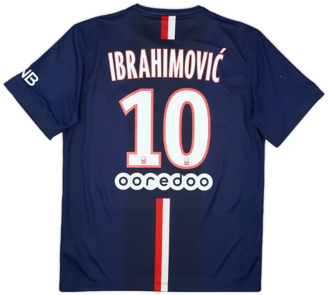 2014-15 Paris Saint-Germain Home Shirt Ibrahimovic #10 - 7/10 - (M)