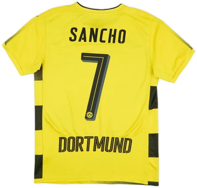 2017-18 Borussia Dortmund Home Shirt Sancho #7 - 6/10 - (S)