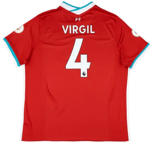 2020-21 Liverpool Home Shirt Virgil #4 - 9/10 - (XXL)