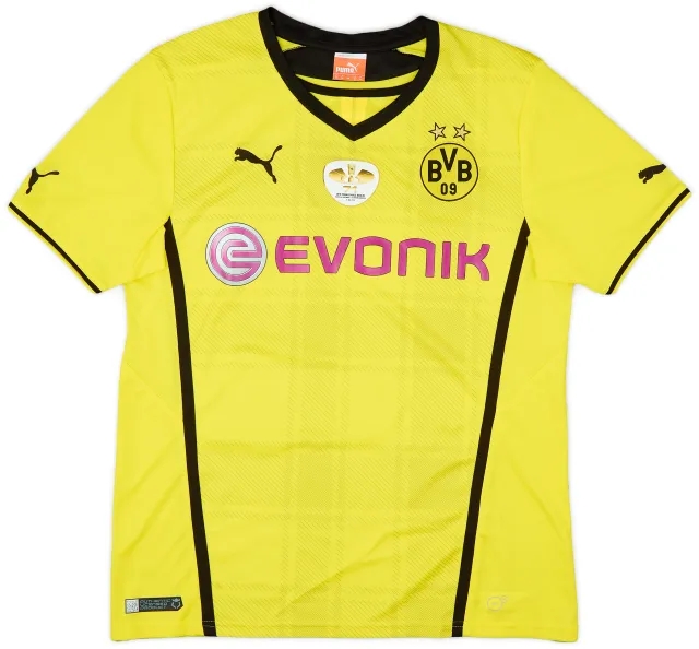 2013-14 Borussia Dortmund Signed Home Shirt - 8/10 - (M)