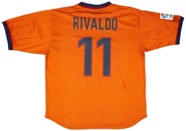 1998-00 Barcelona Third Shirt Rivaldo #11 - 8/10 - (XL)