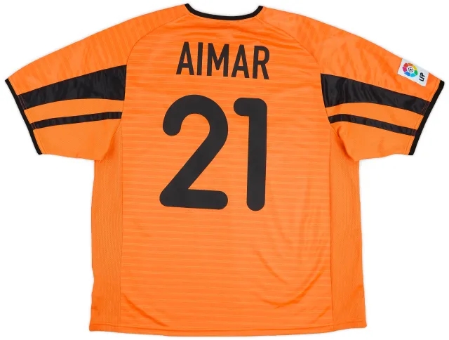 2001-02 Valencia Away Shirt Aimar #21 - 8/10 - (L)