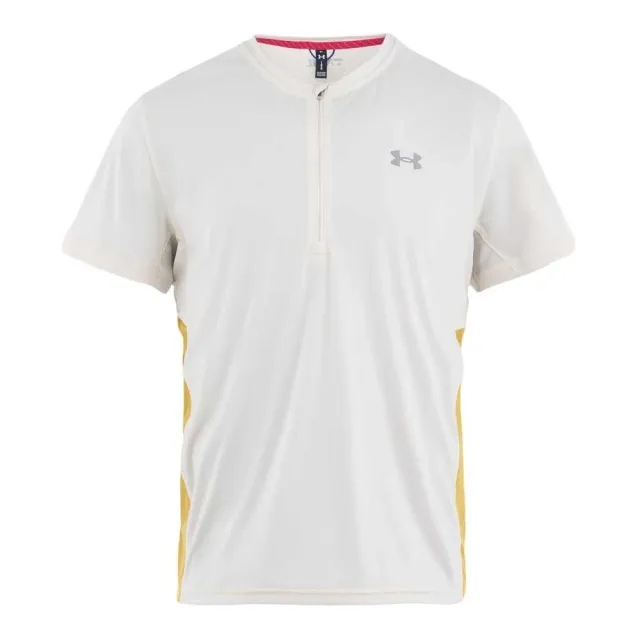 Under Armour  Trail Run Men's Zip Short Sleeve Stone / Noble Gold / Reflective L