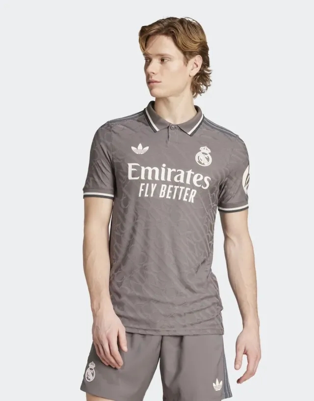 Adidas Performance Real Madrid 24/25 Third Jersey In Charcoal / Charcoal-Grey