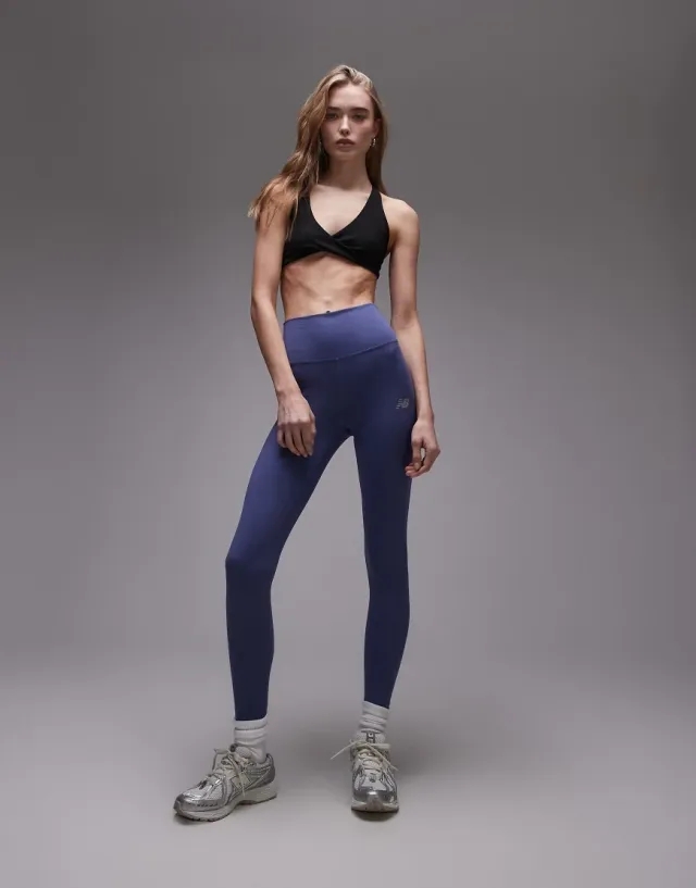 New Balance High Rise Legging In Blue