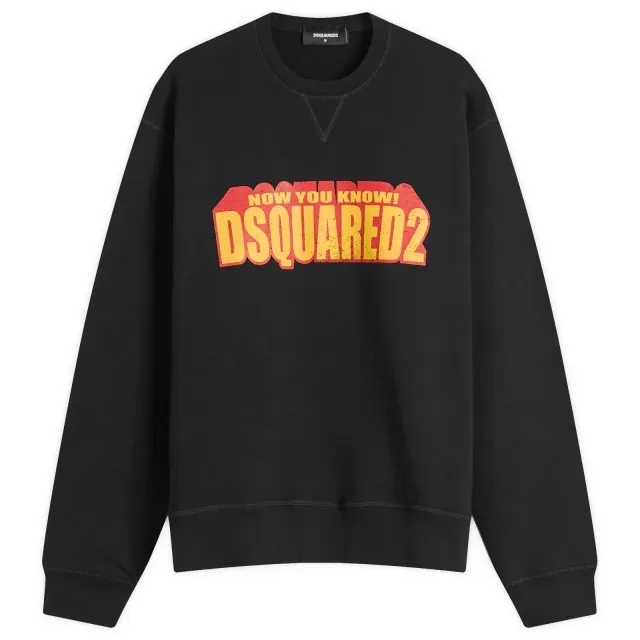 Dsquared2 Men's 3D Logo Cool Fit Crew Sweat Black