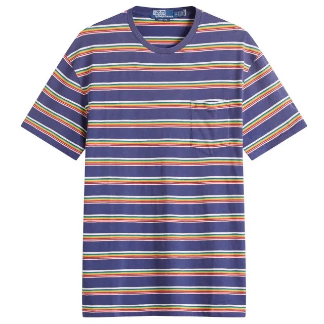 Polo Ralph Lauren Men's Surf Club Stripe T-Shirt New Classic Navy Multi