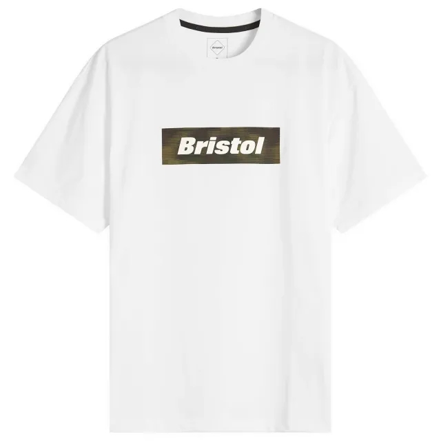 F.C. Real Bristol Men's Speed Camo Box Logo T-Shirt White