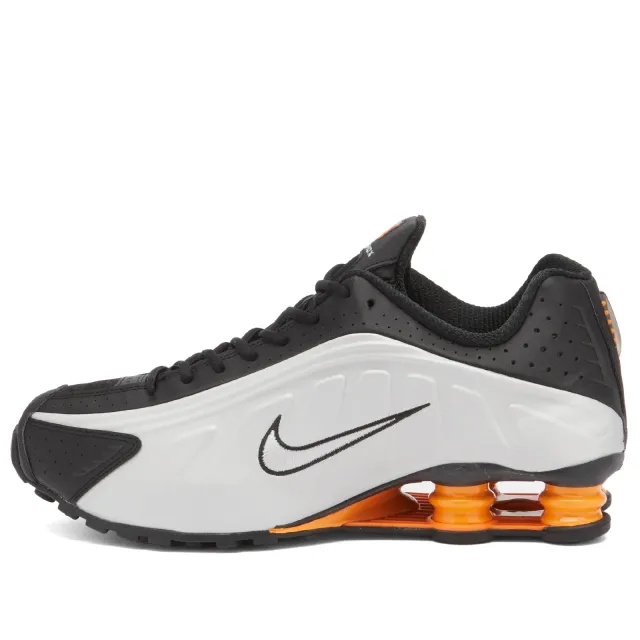 Nike Men's Shox R4 Sneaker Black/Grey/Mandarin