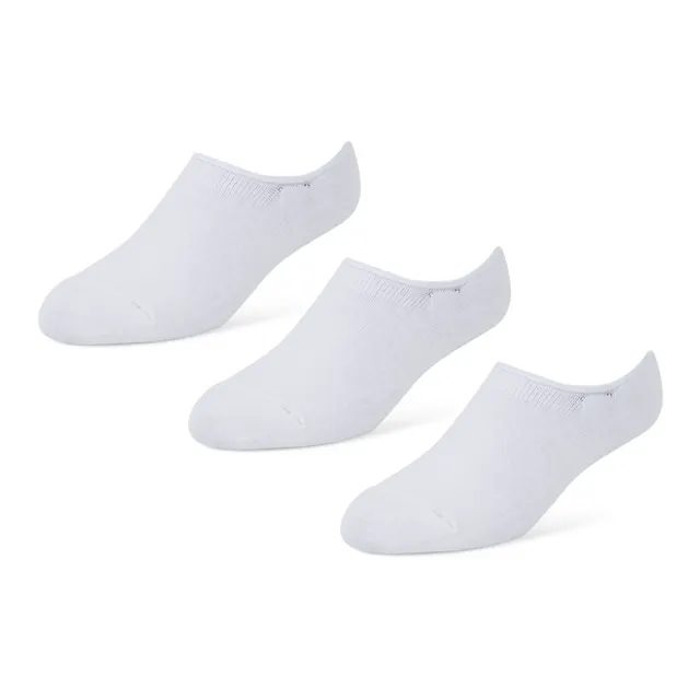 Foot Locker 3 Pack Active Dry Invisible Unisex Socks - White