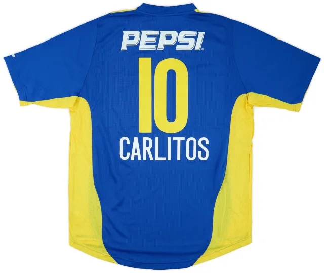 2004-05 Boca Juniors Home Shirt Carlitos #10 - 8/10 - (XXL)