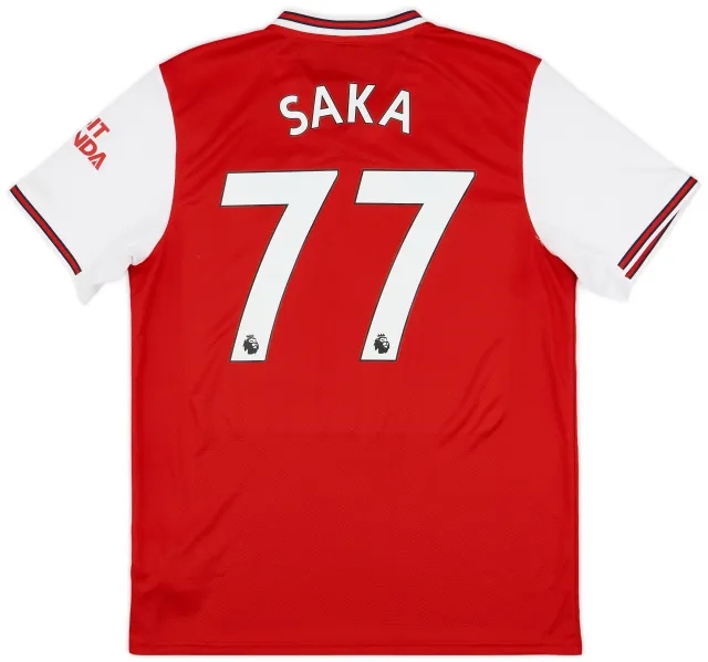 2019-20 Arsenal Home Shirt Saka #77 - 10/10 - (L)