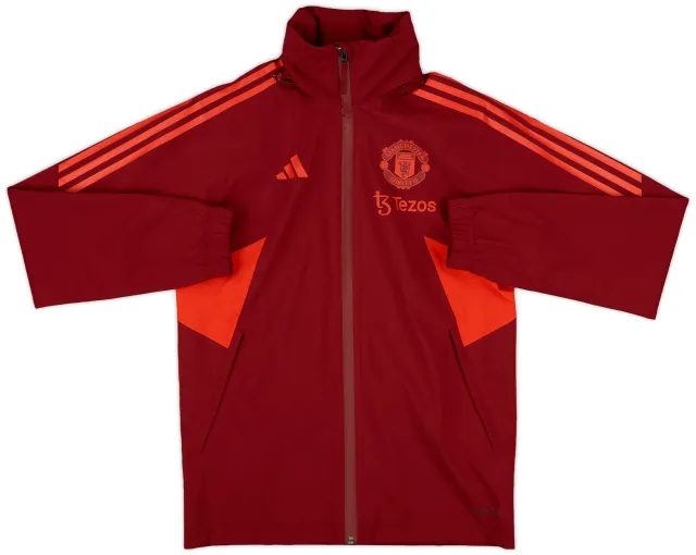 2023-24 Manchester United adidas Hooded Rain Jacket - 7/10 - (XS)