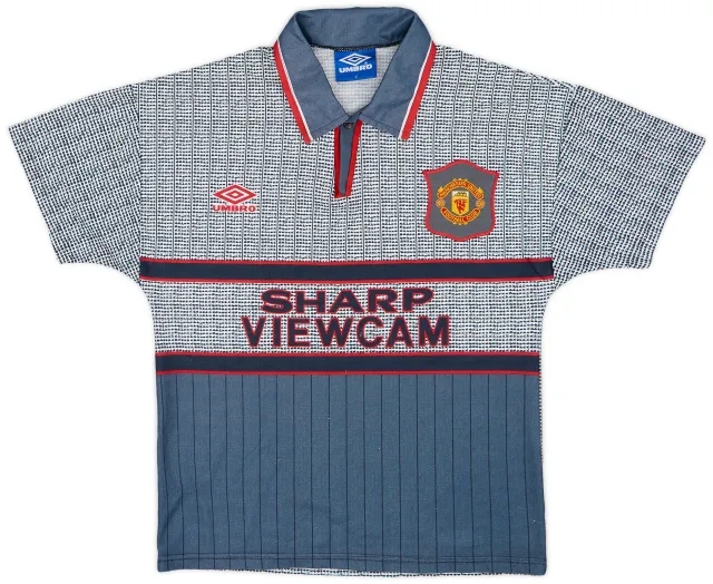 1995-96 Manchester United Away Shirt - 7/10 - (XL.Boys)