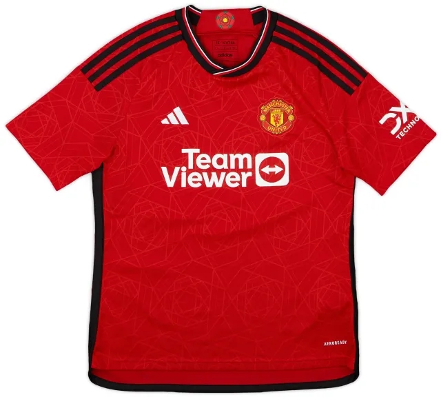 2023-24 Manchester United Home Shirt - 10/10 - (L.Boys)