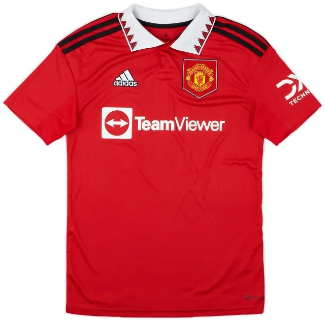 2022-23 Manchester United Home Shirt - 10/10 - (L.Boys)