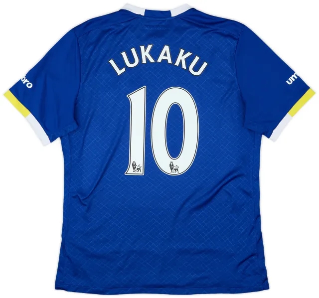 2015-16 Everton Home Shirt Lukaku #10 - 9/10 - (L)