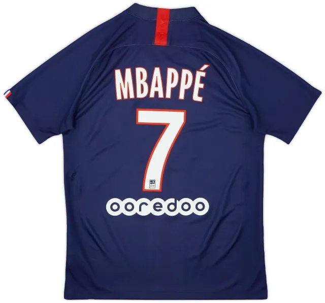 2019-20 Paris Saint-Germain Home Shirt Mbappe #7 - 7/10 - (M)