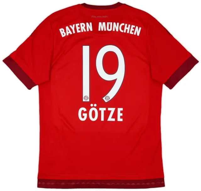 2015-16 Bayern Munich Home Shirt Gotze #19 - 7/10 - (M)