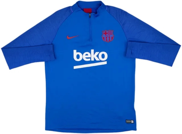 2019-20 Barcelona Nike 1/4 Zip Training Top - 10/10 - (L)