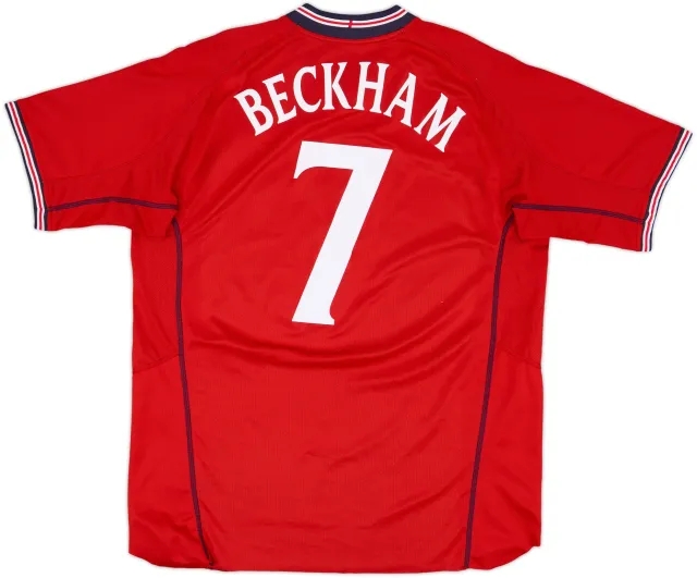 2002-04 England Away Shirt Beckham #7 - 4/10 - (L)