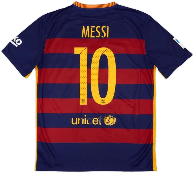 2015-16 Barcelona Home Shirt Messi #10 - 5/10 - (L)