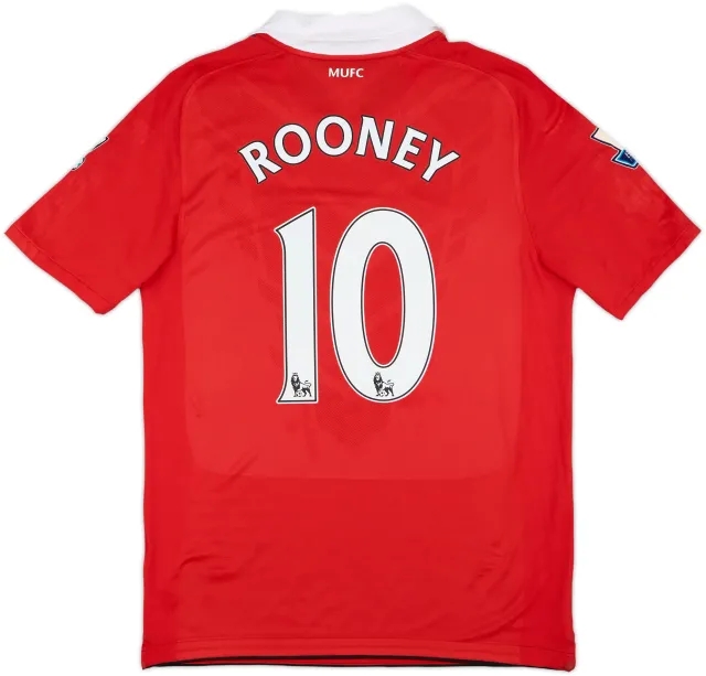 2010-11 Manchester United Home Shirt Rooney #10 - 8/10 - (M)
