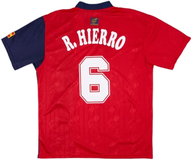 1996-98 Spain Home Shirt R.Hierro #6 - 8/10 - (L)