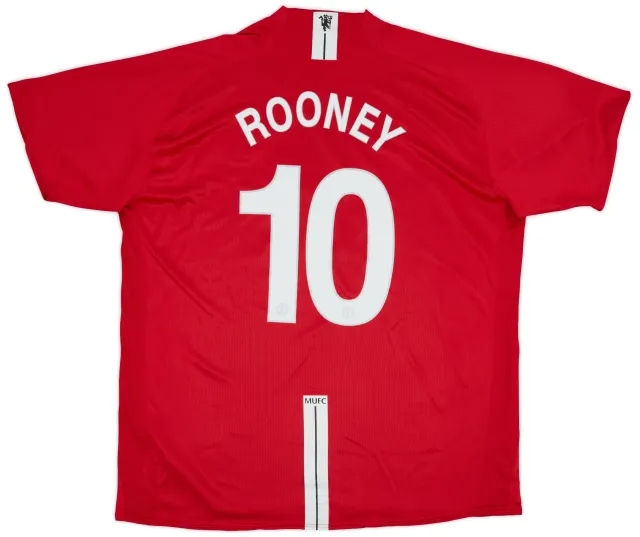 2008-09 Manchester United Home Shirt Rooney #10 - 7/10 - (3XL)
