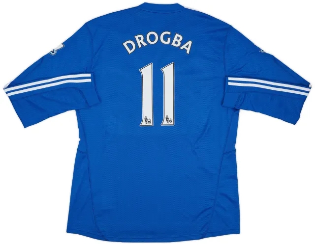2009-10 Chelsea Home L/S Shirt Drogba #11 - 8/10 - (XL)