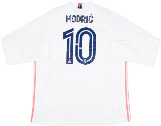 2020-21 Real Madrid Home L/S Shirt Modric #10 (XXL)
