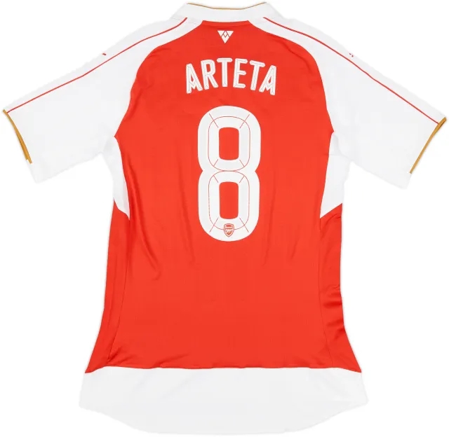 2015-16 Arsenal Player Issue (ACTV Fit) Home Shirt Arteta #8 (XL)