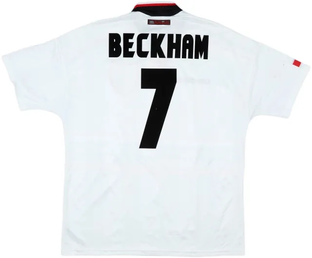 1997-99 Manchester United Away Shirt Beckham #7 - 7/10 - (XL)