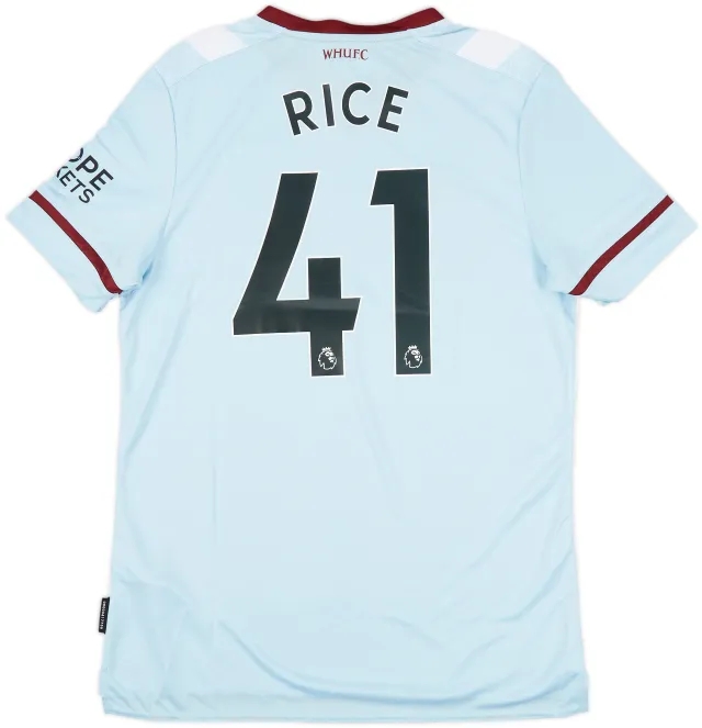 2021-22 West Ham Away Shirt Rice #41 (L)