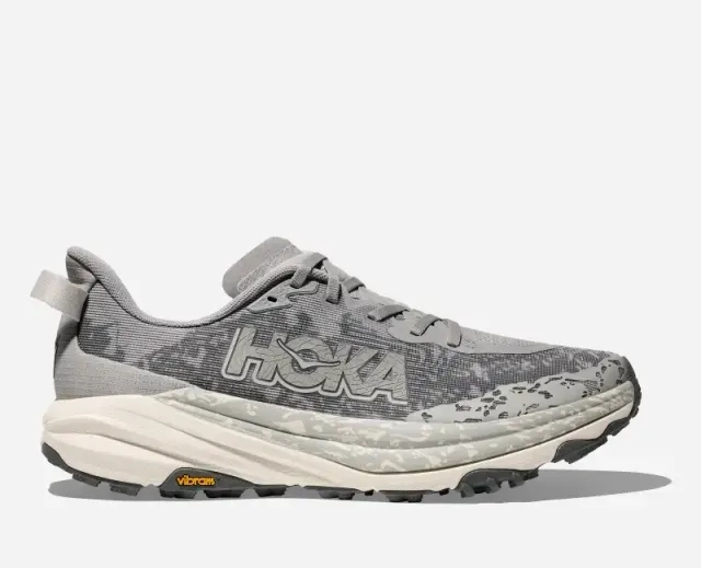 HOKA ONE ONE Men's M Speedgoat 6 Sneaker Stellar Grey/Alabaster