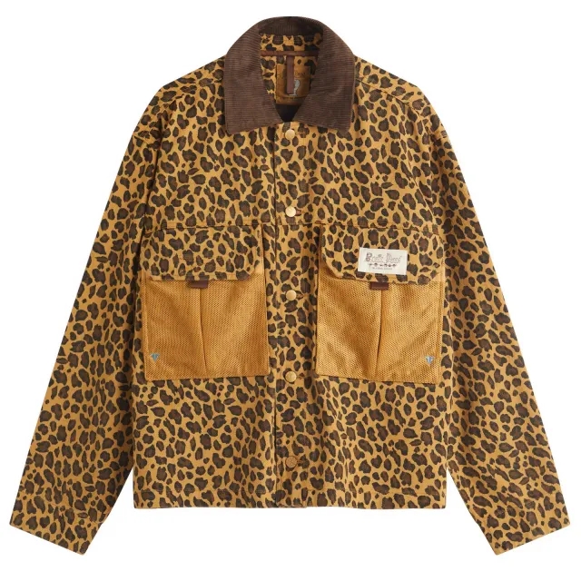 Brain Dead Men's Cropped Chore Jacket Leopard